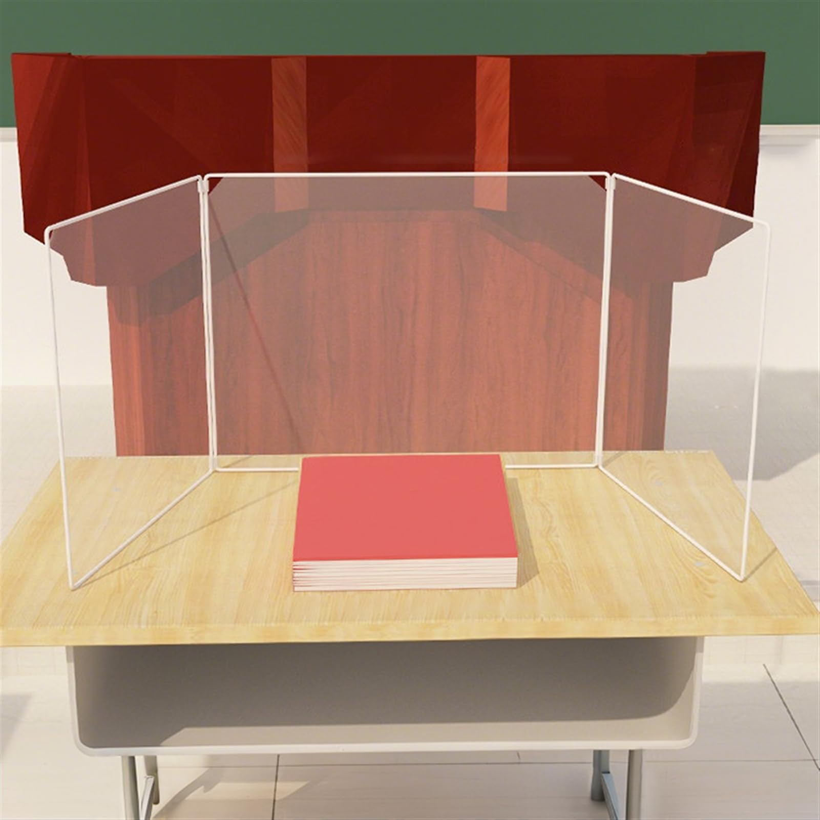 GBRJUYF Foldable U-Shaped Desk Divider Panel - Multipurpose for Office, School & Library - Clear Partition for Enhanced Workspace Separation