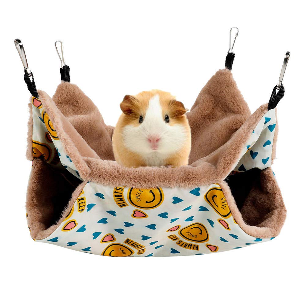 4-tlg. Hängematte Für Meerschweinchen & Kleintiere - Kuschelig & Farbfroh