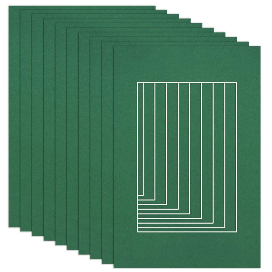 Procut Global 90x60cm Emerald Picture Mounts to Fit 60x40cm Aperture - Precision Cut Cardboard Photo Mount - Ideal for Frames, Prints, Artwork & Certificates - Sizes & Colours Available - 10 Pack