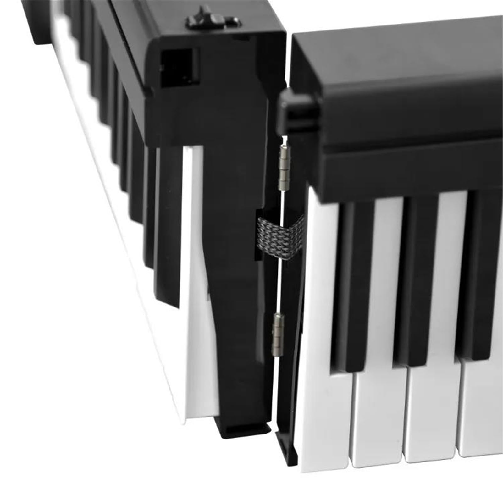 Pianino Elektroniczne 61 Klawiszy Pianino Dla Dorosłych Składane Ładowalne Klawiatura Muzyczna Początkujący Do Ćwiczeń(Black)