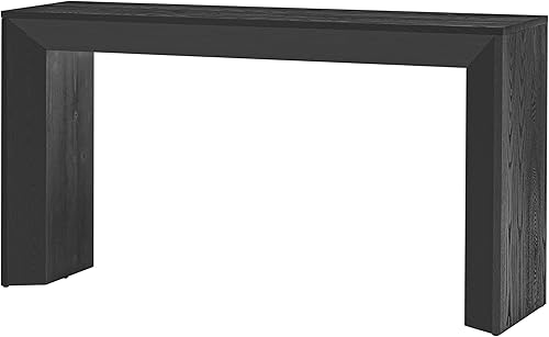 Miniatura 7 de Mesa consola moderna de 59 pulgadas, color negro, mesa de entrada elegante y versátil para sofá detrás del sofá para sala de estar, pasillo,