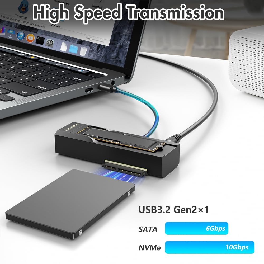 Amazon.com: M.2 NVMe SSD Enclosure Adapter, 10Gbps SATA & M.2