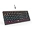 DREVO Gramr 84 Key Rainbow Backlit Mechanical Gaming Keyboard USB Wired 75% TKL Keyboard Blue Switch, Black