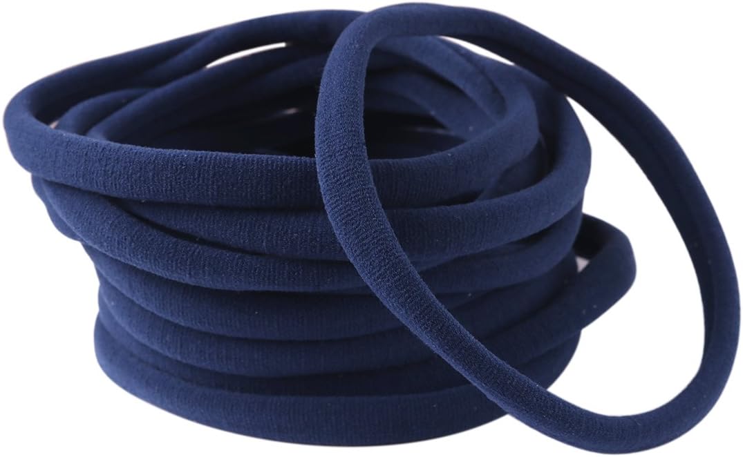 XIMA Nylon Headband Fits All Baby And Newborn DIY Headband (Navy-40pcs)