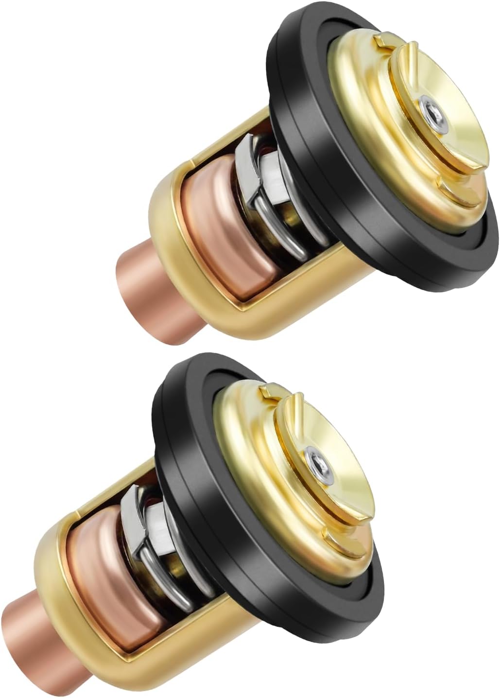 2 Pack Thermostat Compatible with Yamaha 2 Stroke Outboard Motors 3HP-250HP, Replace 6E5-12411-30-00 6E5-12411-20-00 688-12411-10-00 18-3540 Marine Engine Thermostat Kit
