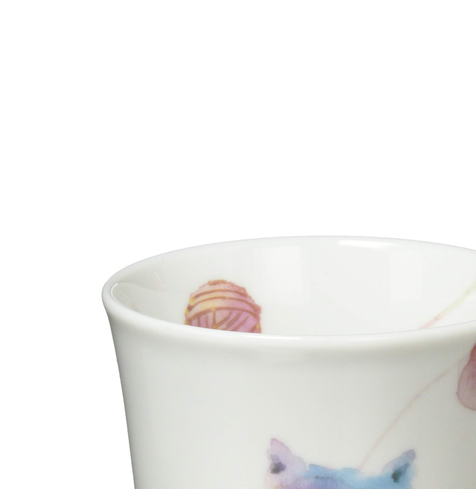 Amazon.co.jp: セラミック藍 モコ猫 マグカップ ブルー サイズ:約 9