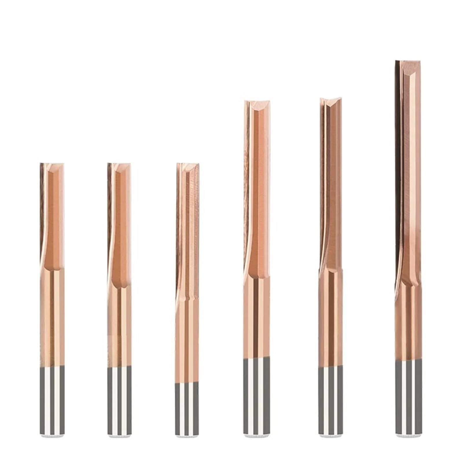 Straight Slot Wood Cutter 2 Flute Straight Coating 4mm Shank Tungsten Steel for Wood 1Pcs(4x22)