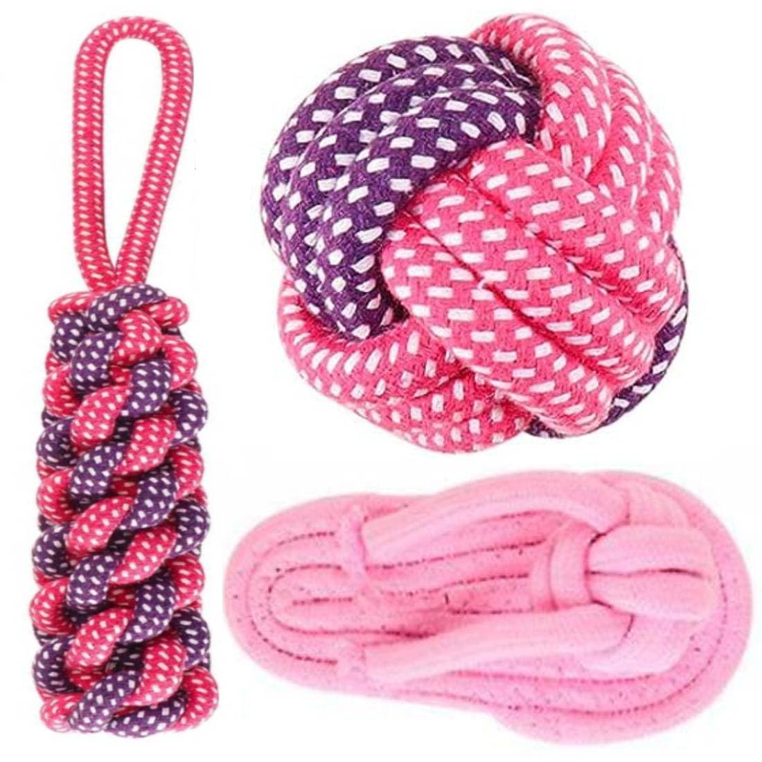 Hear Doggy Dog Cotton Rope Dog Toys, Premium Cotton Dog Chew Toys, Puppy Chew Toys for Teething, Puppy Toys Small Dogs, Medium Dog Toys -Tough Dog Rope Toys - Color May Vary (B0CNRJ1MT6) Amazon Price History, Amazon Price Tracker
