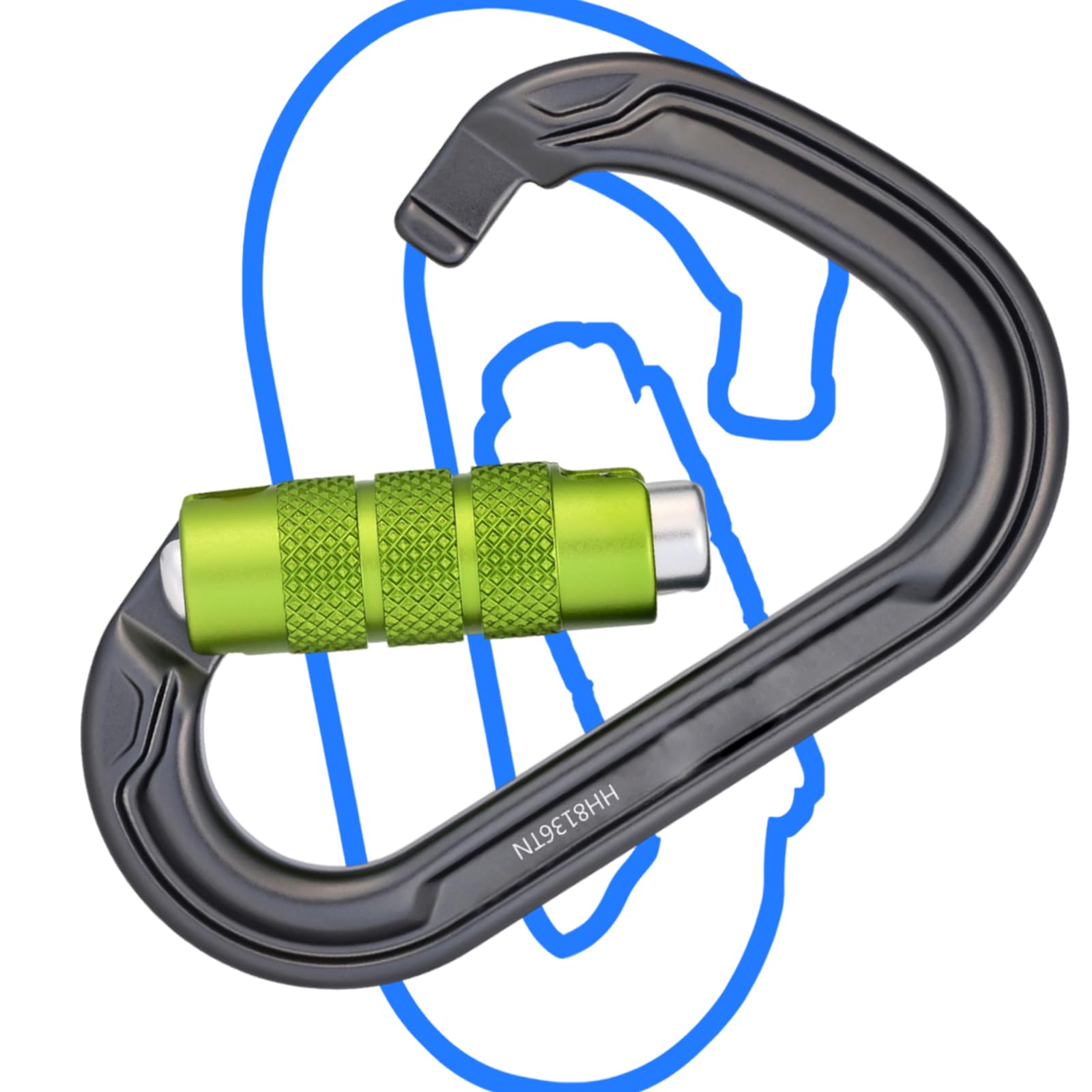 Moschettone in lega di alluminio a forma di D Gancio chiave Arrampicata Fibbia Outdoor Strumento Alpinismo Fibbia Attrezzatura Arrampic
