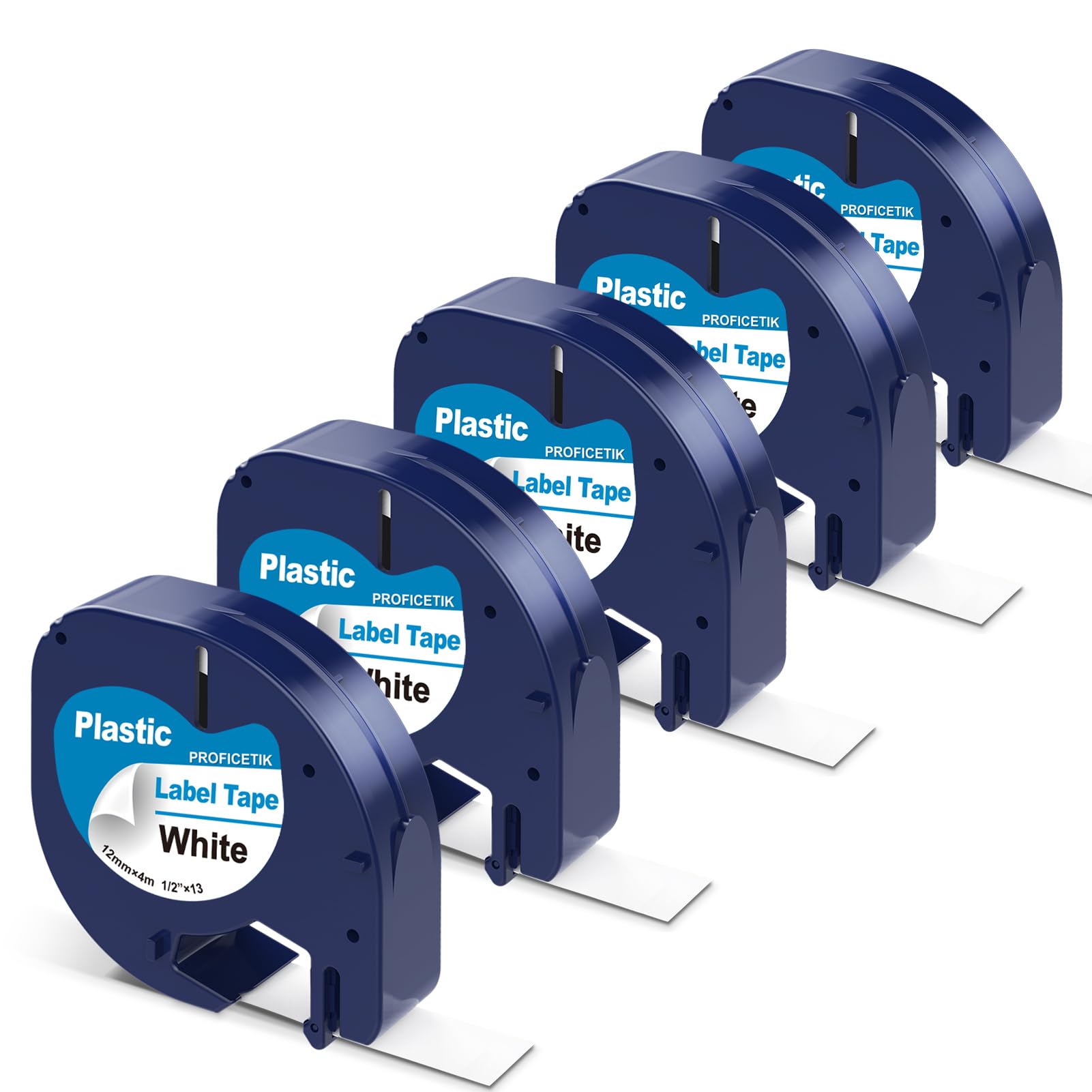 PROFICETIK Label Tape Compatible with Dymo Letratag Refills Plastic