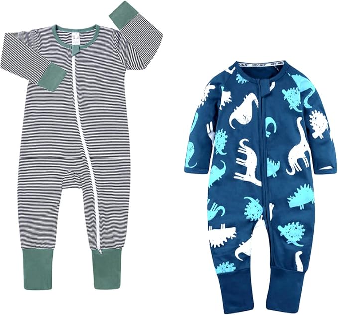 Kids Tales キッズ テールズ 長袖 折り返し足手カバー ロンパース 足付き ベビー 女の子 男の子 フッティー ジッパー パジャマ カバーオール ロンパース カバーオール 通販 Kids Tales キッズ テールズ 長袖 折り返し足手カバー ロンパース 足付き ベビー 女の子 男の子 フッティー ジッパー パジャマ カバーオール ロンパース カバーオール 通販