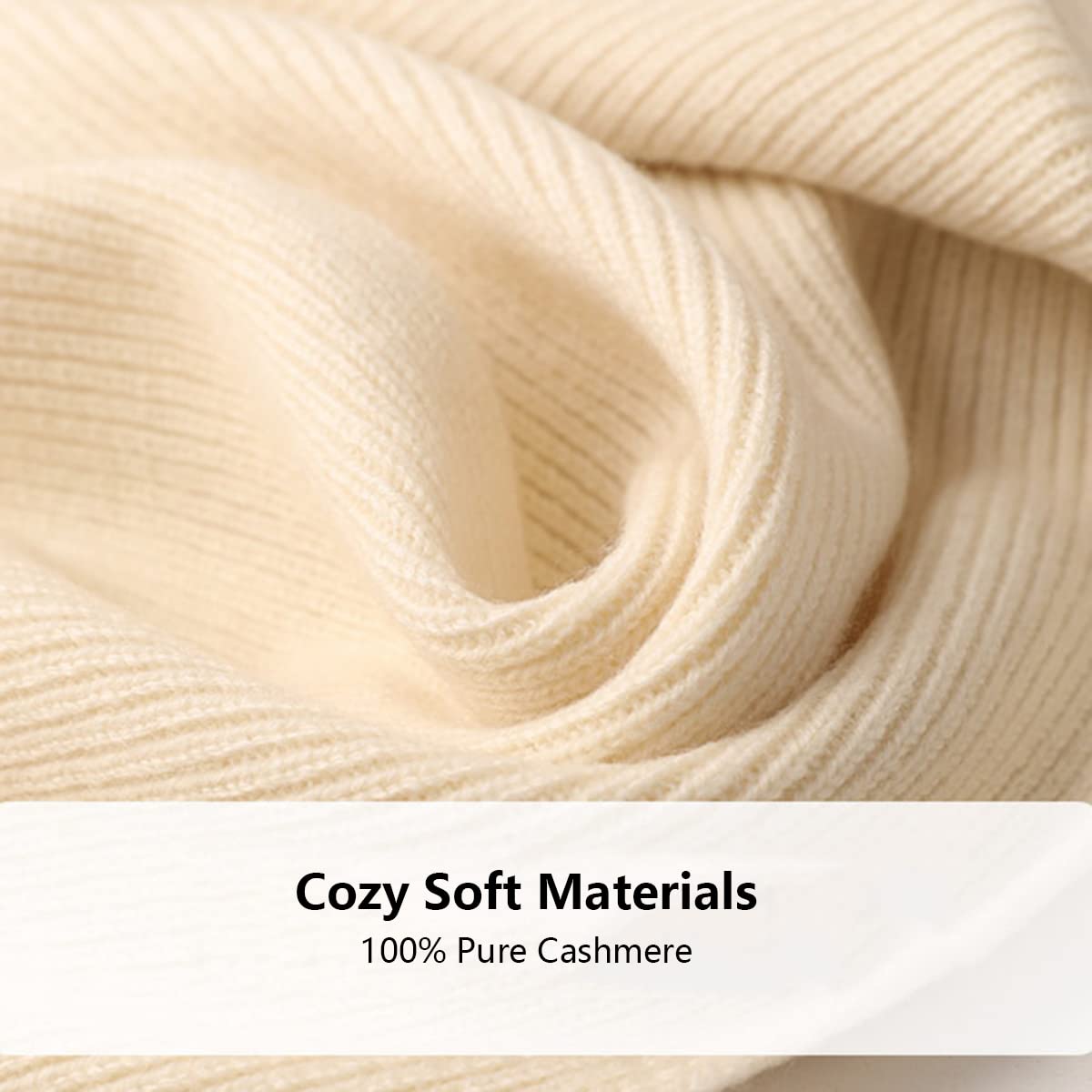 Berretto Invernale Caldo per Bambini, Cappello Maglia di 100% Cashmere Super Morbido per Ragazzi Ragazze, Berretto da Sci Beanie Hat, Cappelli di Protezione per Orecchie, 3-8 Anni, Regalo Caldo White