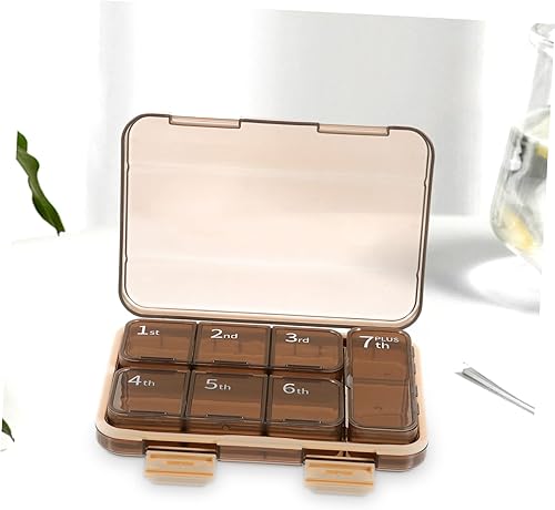 Miniatura 9 de Healifty Organizador de píldoras personales mensual, organizador de píldoras de viaje, caja de medicamentos, mini caja de medicamentos, mini