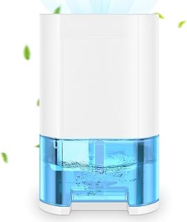 Cosmoman Dehumidifiers for Home 1000ML Water Tank with Auto-Off Small Dehumidifier(240sq ft) Quiet Sleep Mode with Timer and 7 Colors Lights and for Bedroom Bathroom Basement Wardrobe