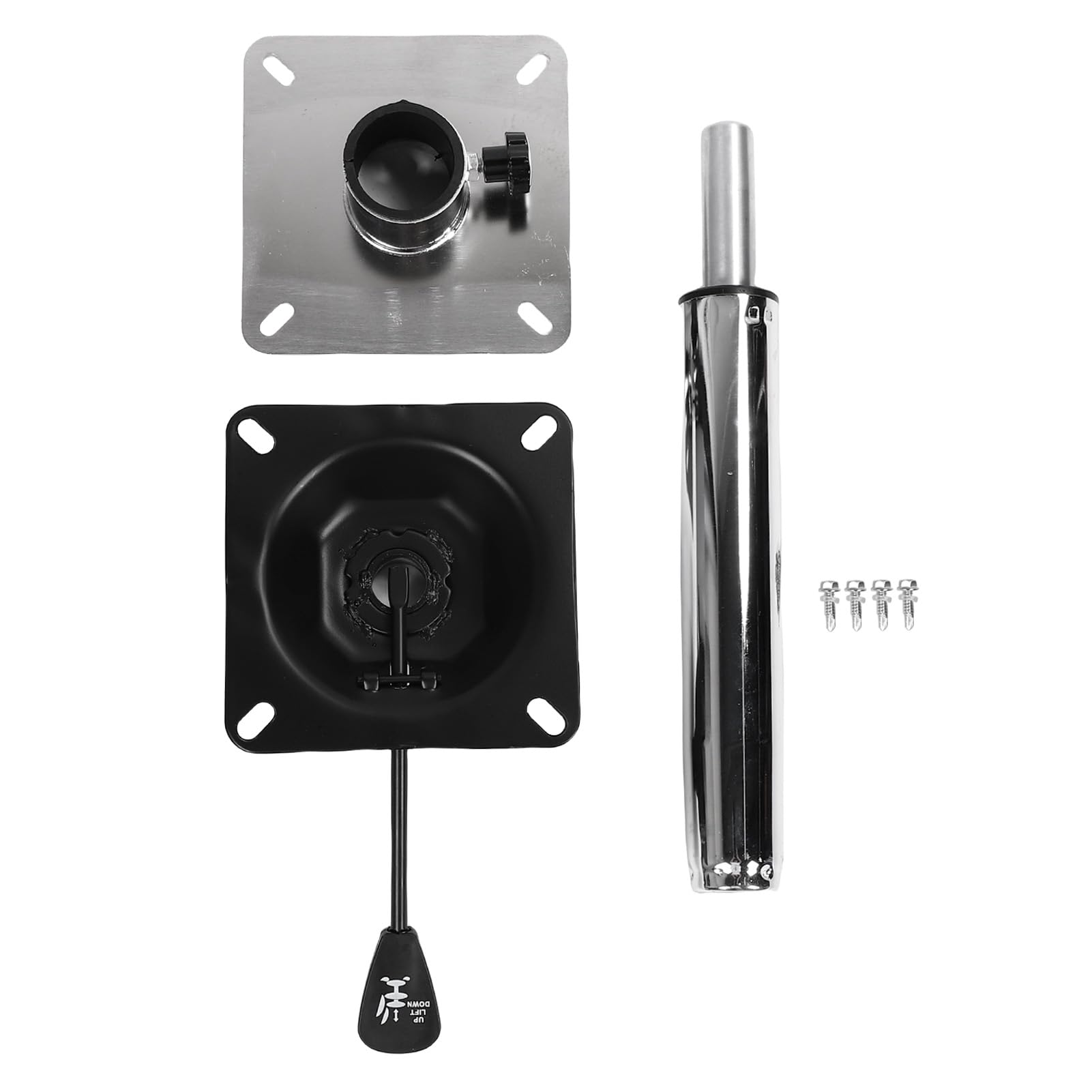 Kit di montaggio su base per sedile barca in acciaio inox, design filettato girevole a 360°, supporto rimovibile con dadi di fissaggio per yacht,