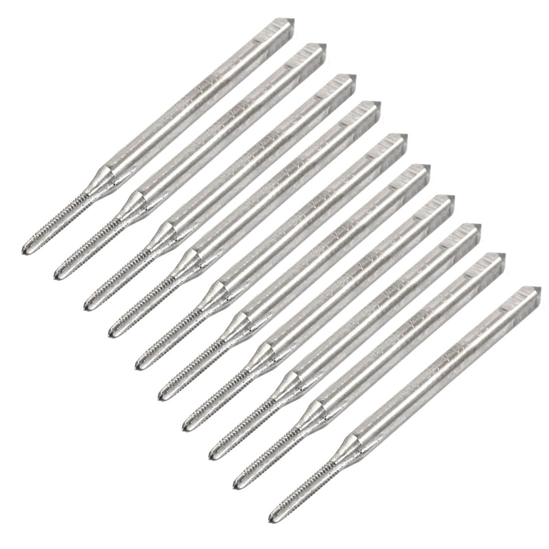 Aexit 10 Pcs Wrenches Square Head HSS 1.4mm 3 Flutes Machine Screw Adjustable Wrenches Thread Tap