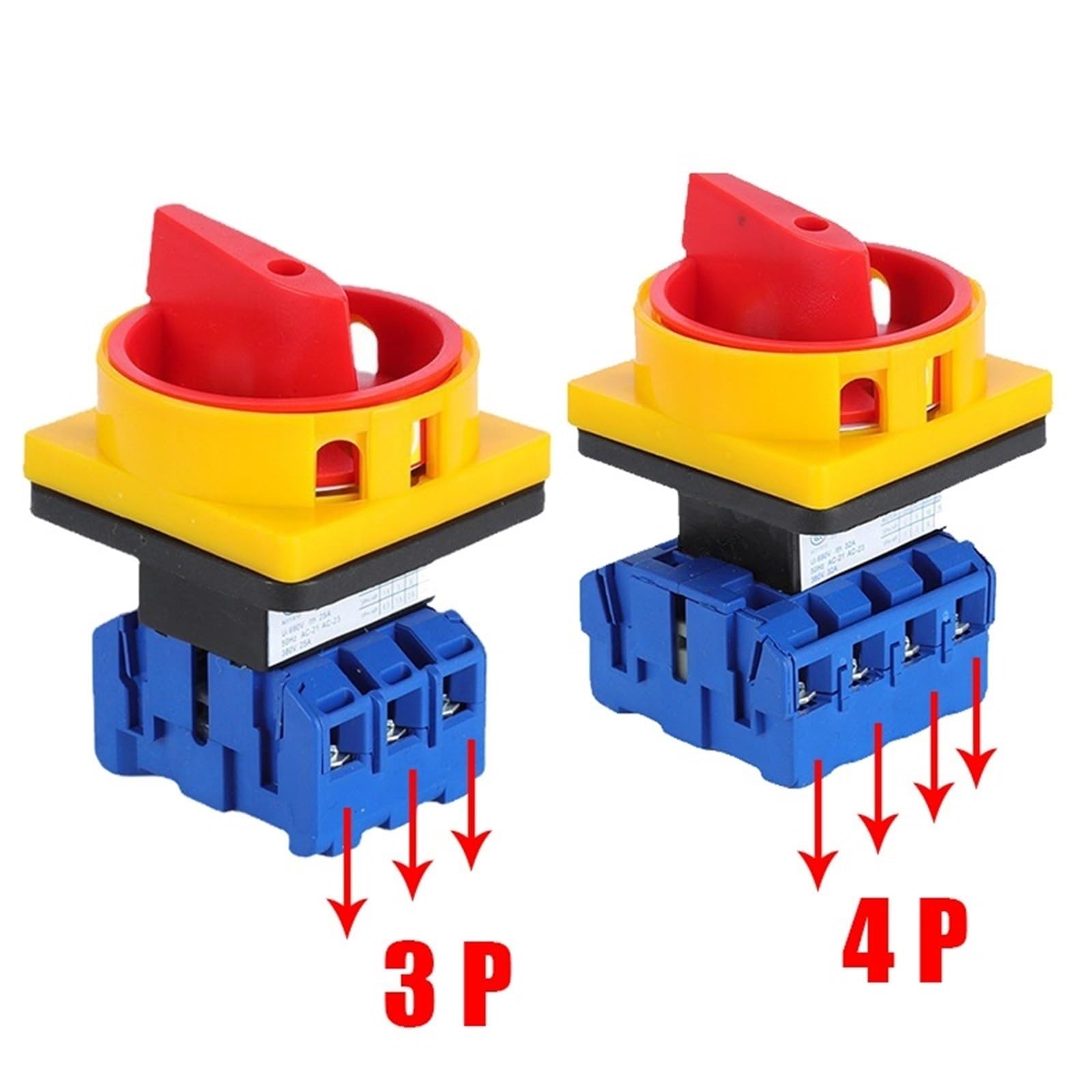 1 szt. 11-32 A 3/4P 690 V wyłącznik wł./wył. z blokadą Pad Lock Rotary Cam przełącznik wyboru (3P 6 terminali)