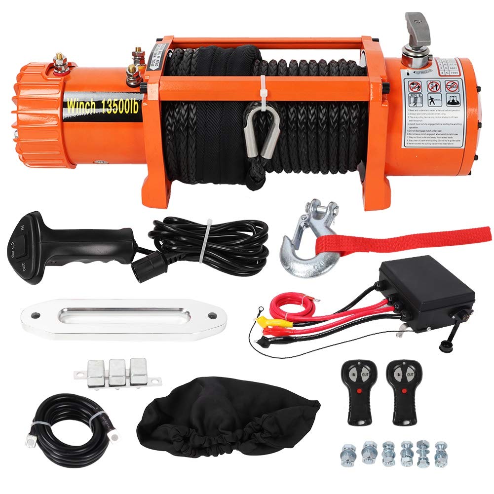 Buy Car Winch, 12v 13500lb ATV Winch Electric Boat Winch Heavy Duty
