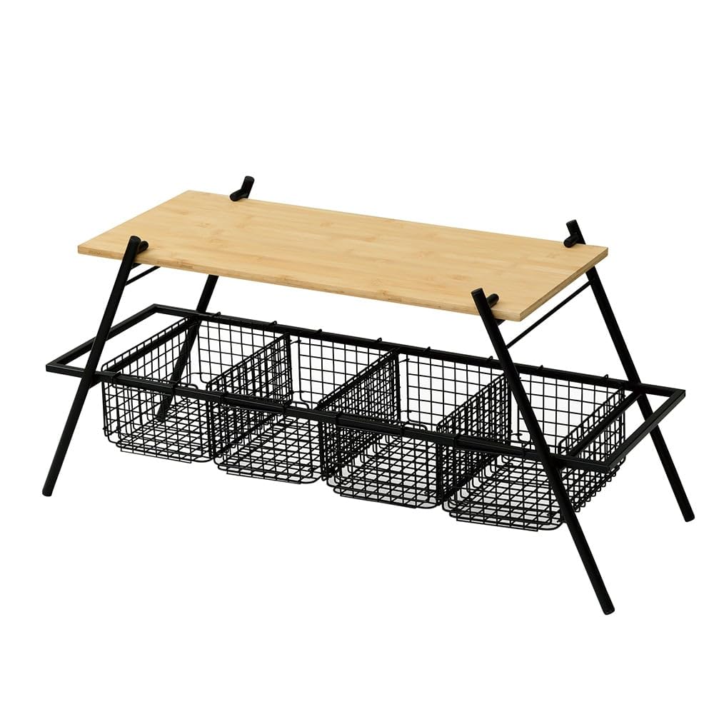 Amazon | [キャンパーズコレクション 山善] アイアンワイドバスケット