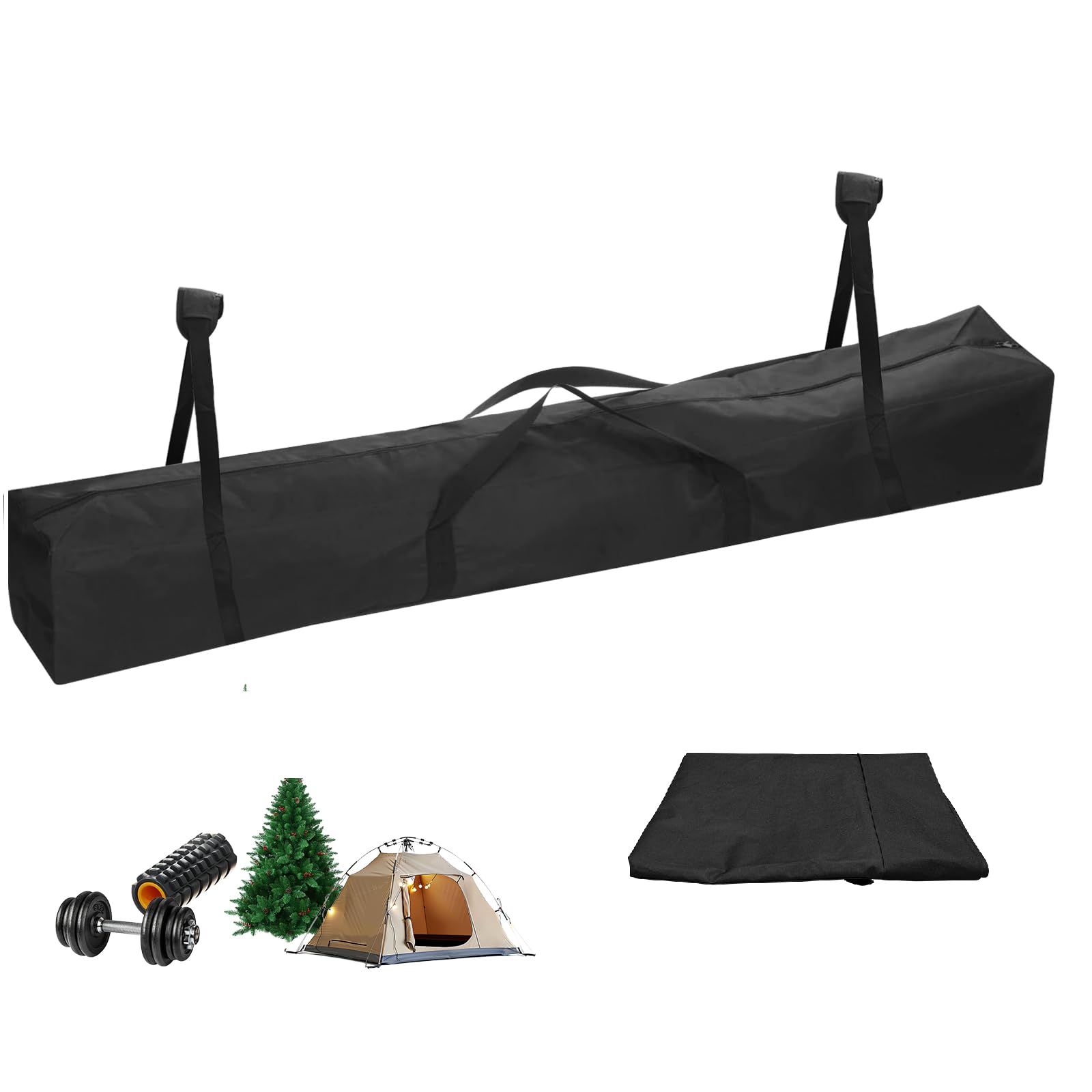 Bolsa para caña, bolsa de almacenamiento para poste de tienda de campaña, bolsa de tela Oxford impermeable, contenedor de caña de gran tamaño, organizador de gran capacidad, bolsa larga
