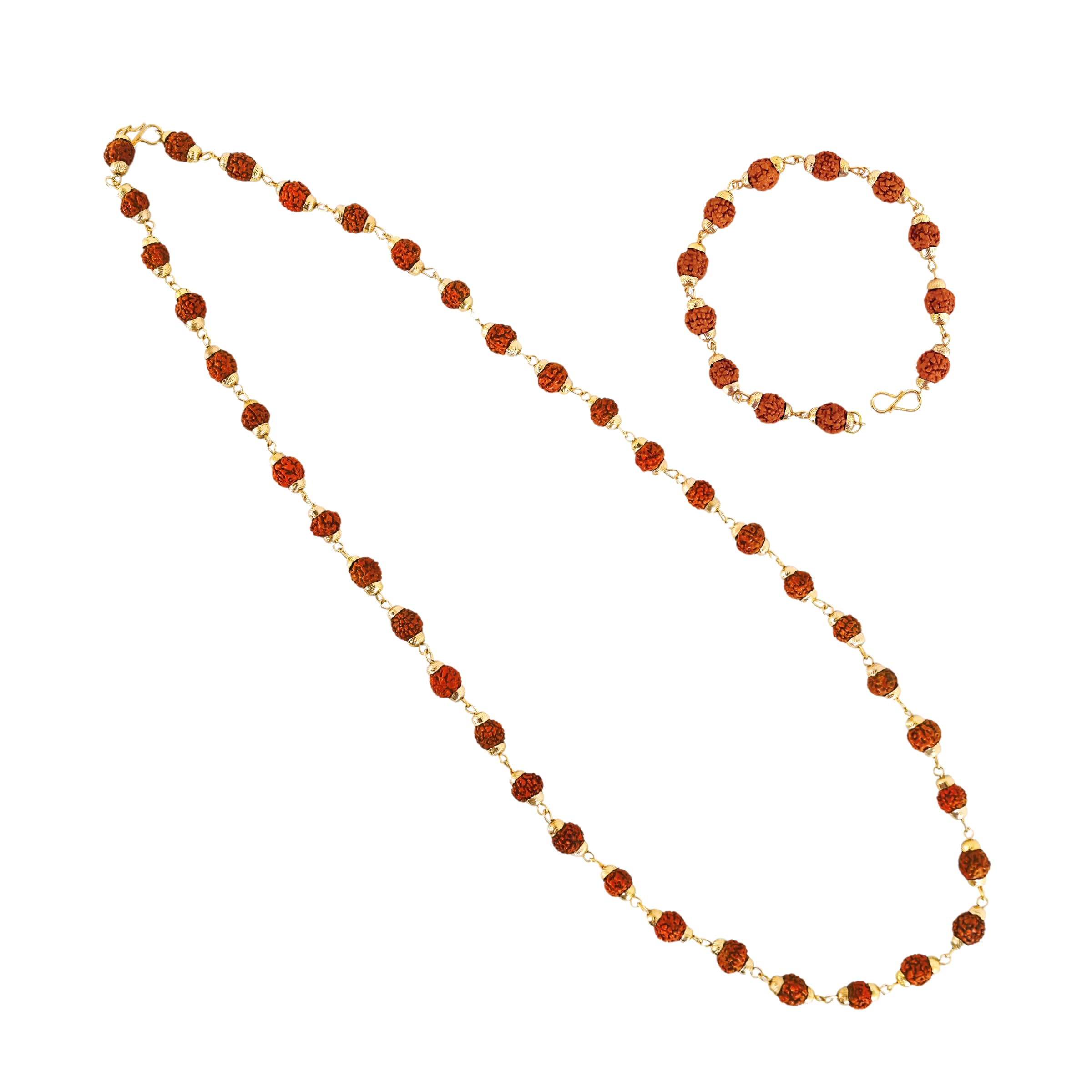Vastragrah 1Mukhi Rudraksha Mala | Gold Plated Lord Shiva Rudraksha Blessing Chain | for Wearing and Japa Mala with Pendant for Men/Women Rudraksha Mala-image-13