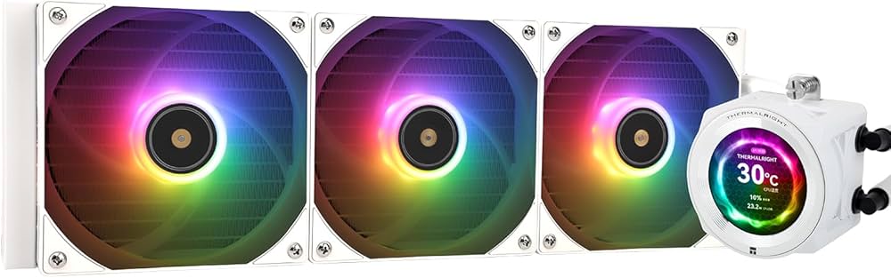 Amazon.co.jp: Thermalright CORE Vision 360 ホワイト ARGB CPU AIO