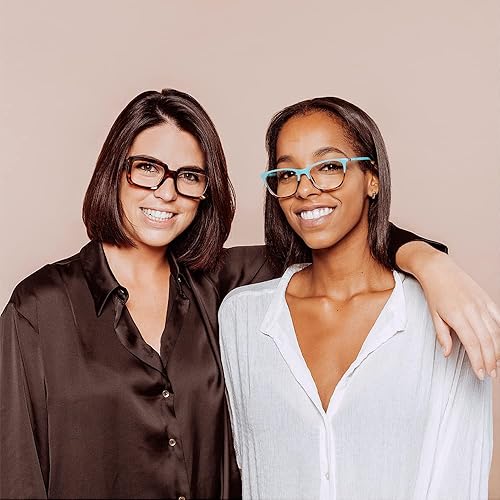 Miniatura 10 de Gafas de lectura cuadradas con bisagra de resorte retro para mujer, con bloqueo de luz azul, para computadora y hombres