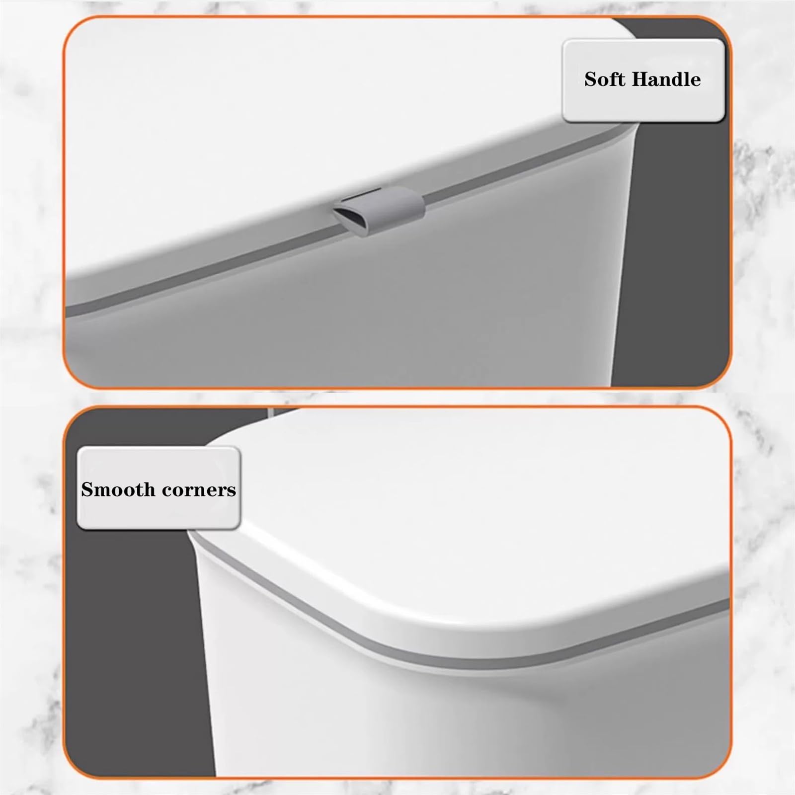 Cestino carta ufficio Pattumiera sospesa con coperchio, pattumiera da cucina da 2,4 galloni for controsoffitto o sotto il lavandino, pattumiera sottile montata a parete for armadio/bagno/camera da let