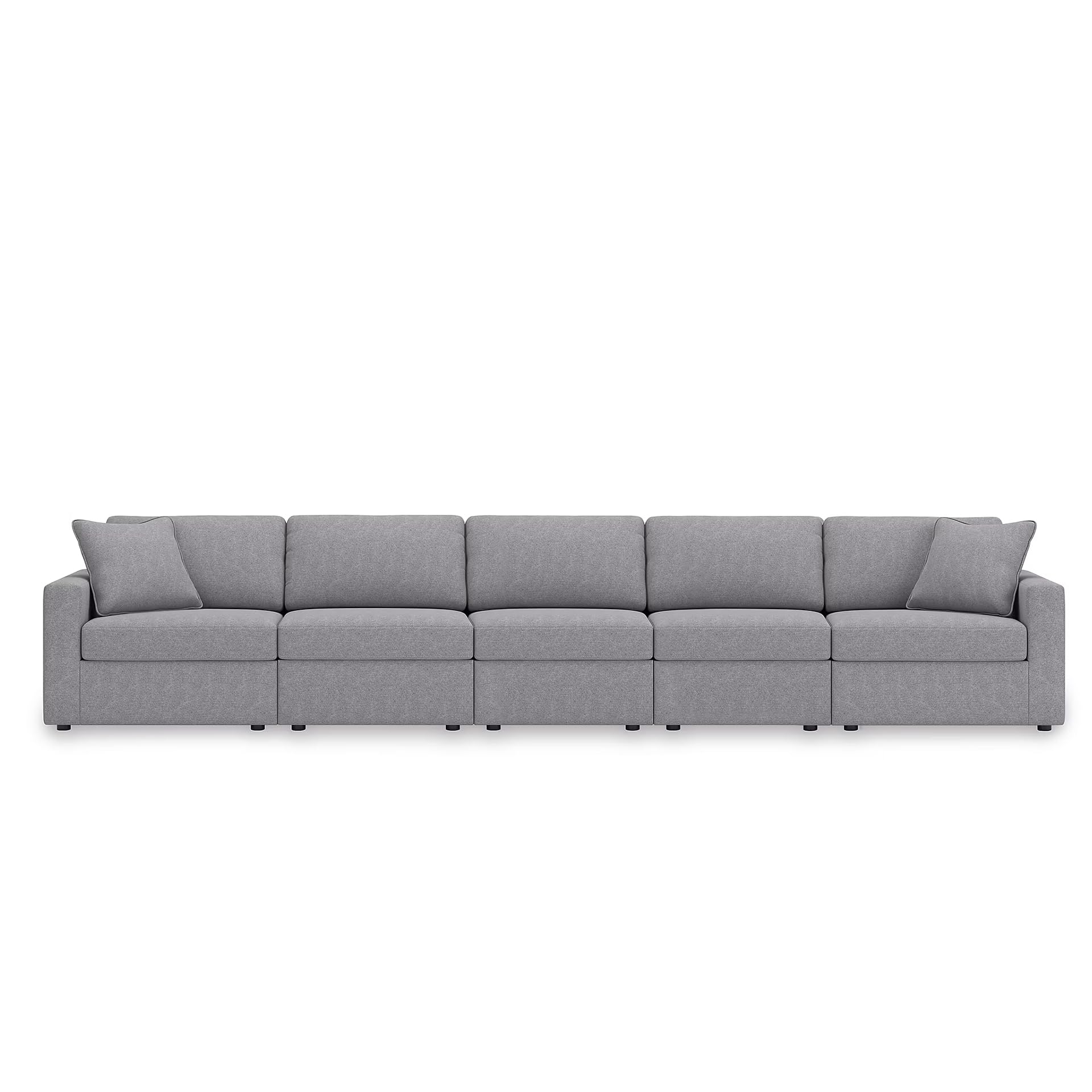 Signature Design by Ashley 5-Seater Modular Sofa Sectional, Light Gray