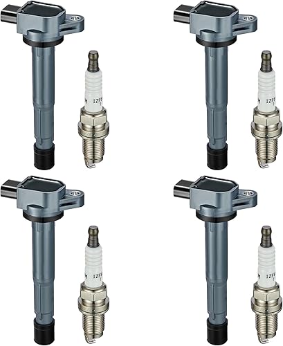 Vista 198 de BDFHYK Paquete de bobinas de encendido y bujías de iridio compatibles con Acura RSX Honda Accord Civic CR-V Element repuesto para UF583 UF311