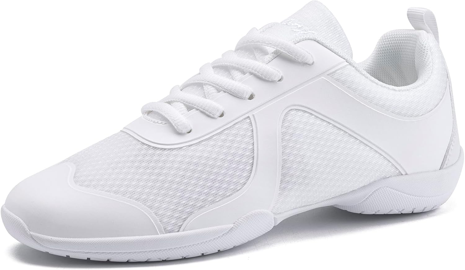 White Cheer Shoes for Girls Womens Cheer Shoes Youth Girls Cheerleading Shoes Competition Gear Dance Tennis Sports Training Athletic Comfortable Flats Breathable Soft Kids Cheer Sneakers - Image 3