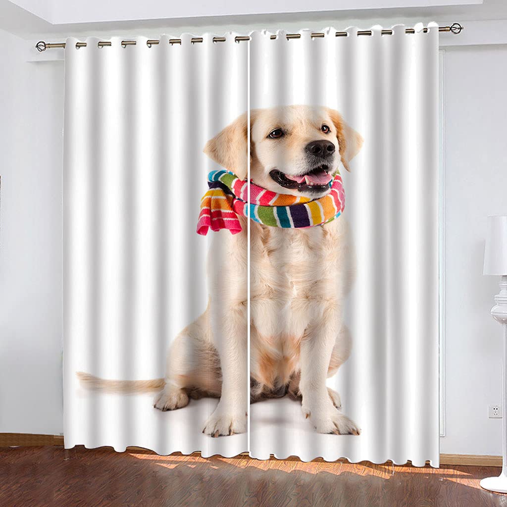 Rideaux de salon design motif chiots pour créer une ambiance cocooning et chaleureuse