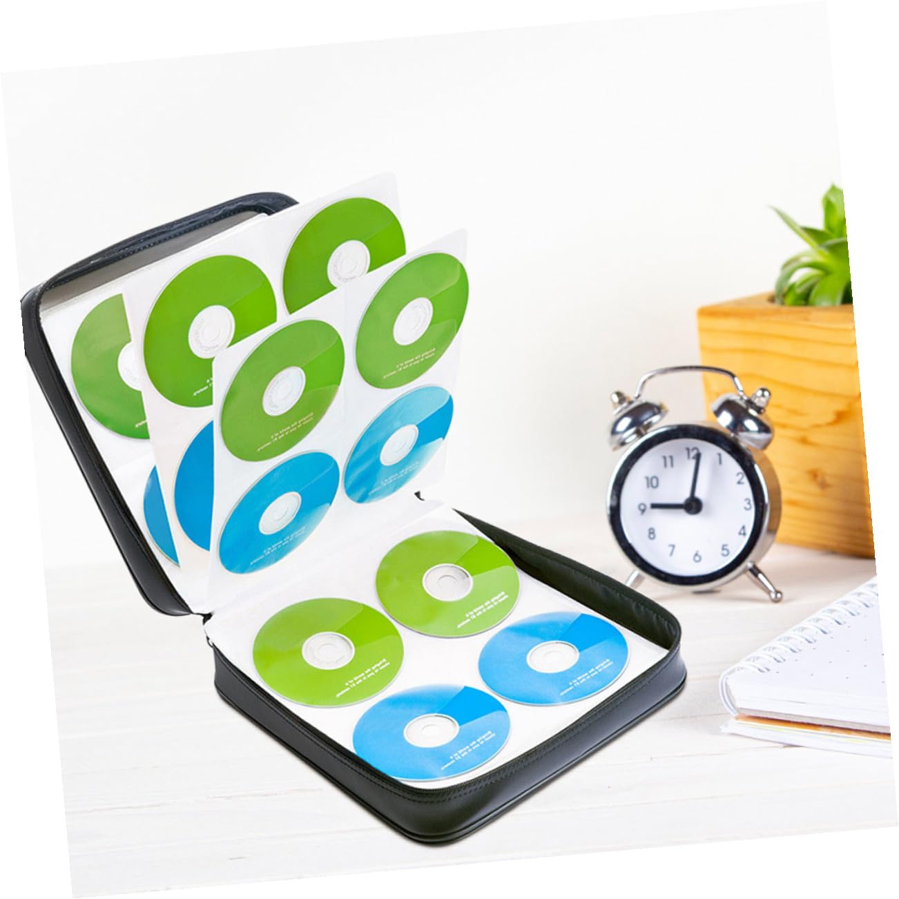 Abaodam Custodia Porta CD e Dvd Portatile Cerniera, Organizer per 160 Dischi, Protezione da Polvere e Umidità per Casa, Auto e Viaggi, Interno Trasparente per Facile Archiviazione