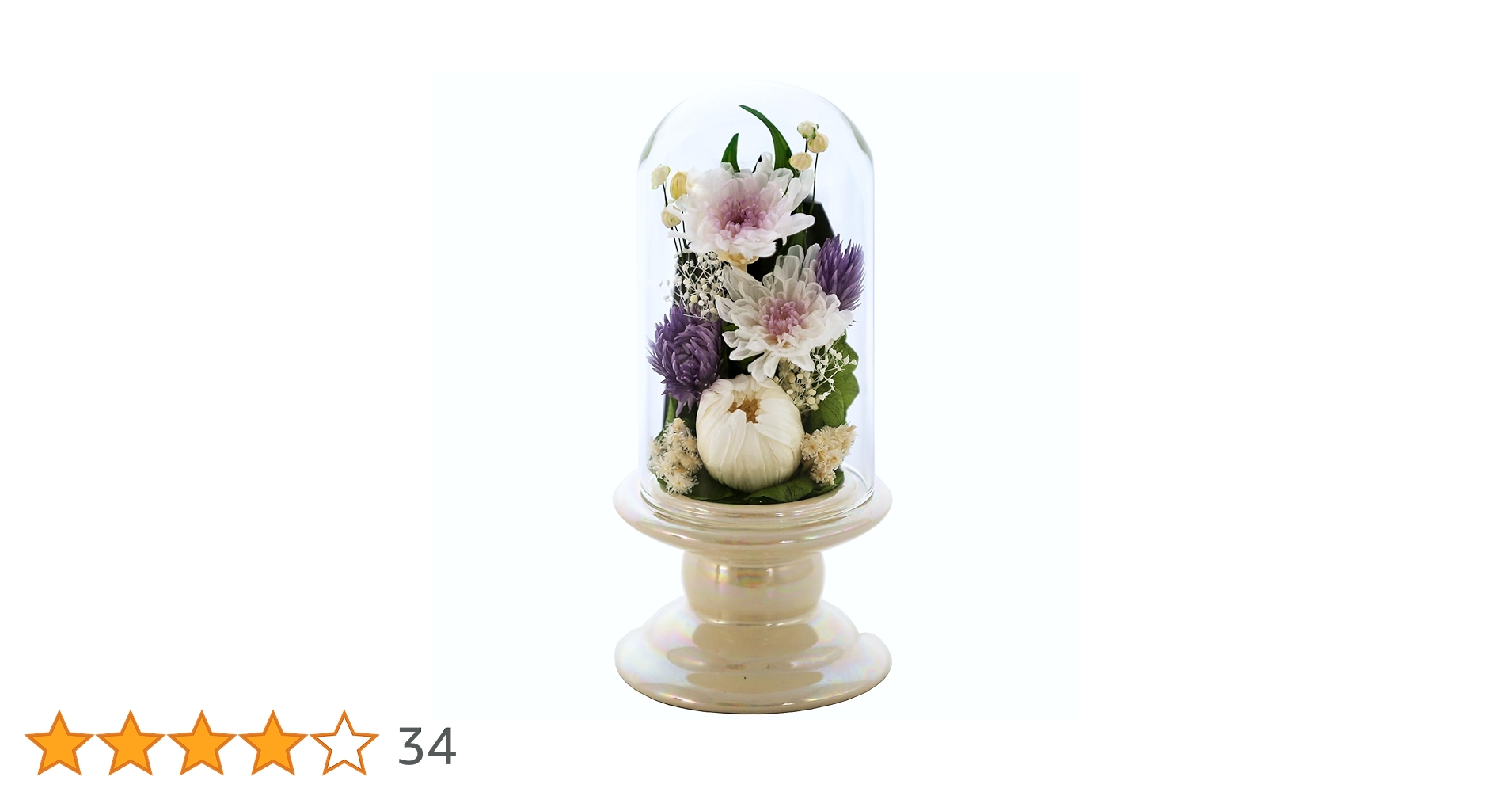 ホワイトリリーと菊のプリザーブドフラワーアレンジメント仏花 ホワイトリリーと菊のプリザーブドフラワーアレンジメント仏花