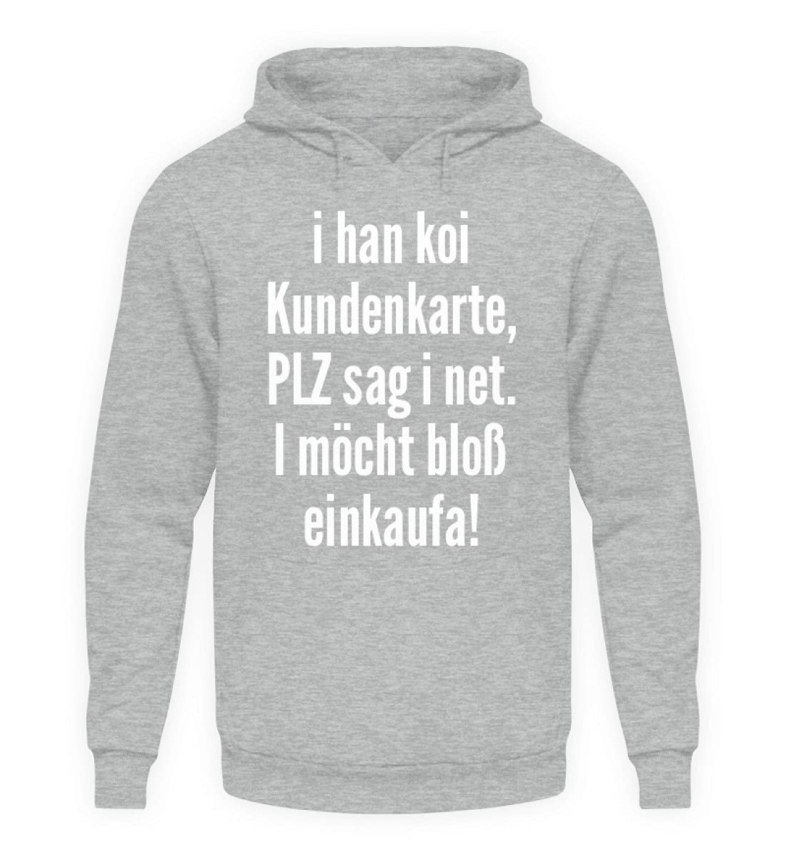 Pull à capuche XL confortable contre le froid avec message original I möcht unkaufa
