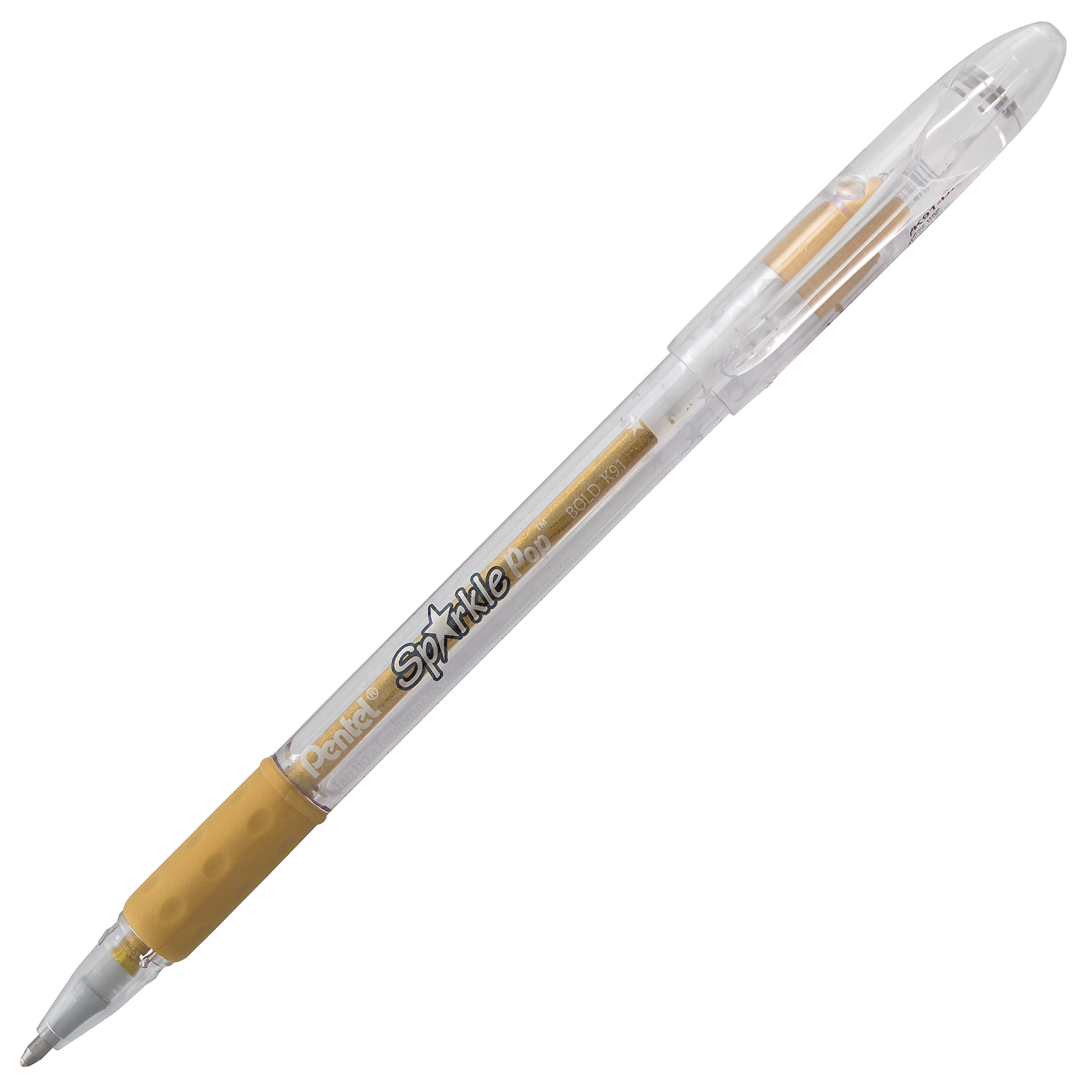 Amazon.co.jp: Pentel Sparkle Pop Gelペン, 1.0 MM太字ポイント、gold