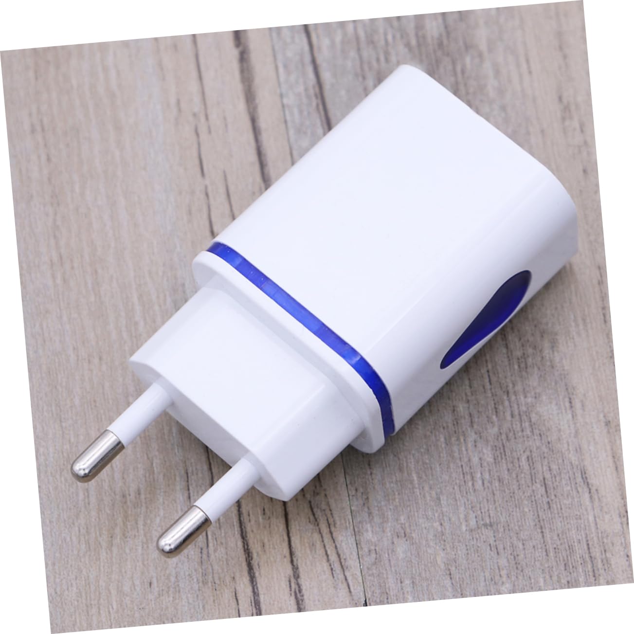 COLLBATH Caricatore da Viaggio con Doppia Porta USB per Smartphone, Forma a Goccia, Luci LED Notturne, Caricabatterie