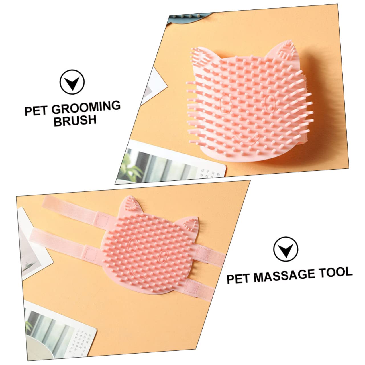 Didiseaon 3piezas Cepillo De Masaje De Para Gatos y Cepillo De Aseo Autolimpiante Para Eliminación De Pelo y Masaje Seco y Húmedo