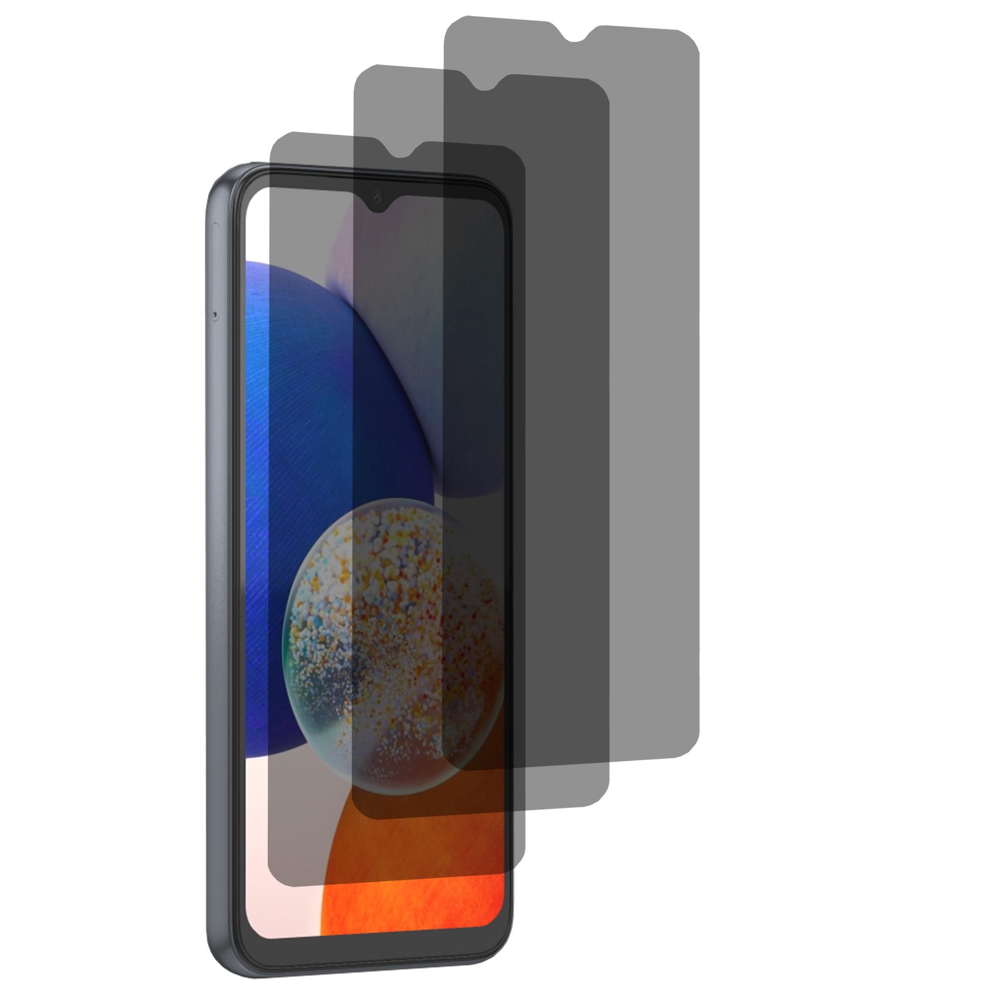 HKKAIS [3 Pack Privacy Screen Protector Designed For Samsung Galaxy A14 5G Anti Spy Private Tempered Glass Film