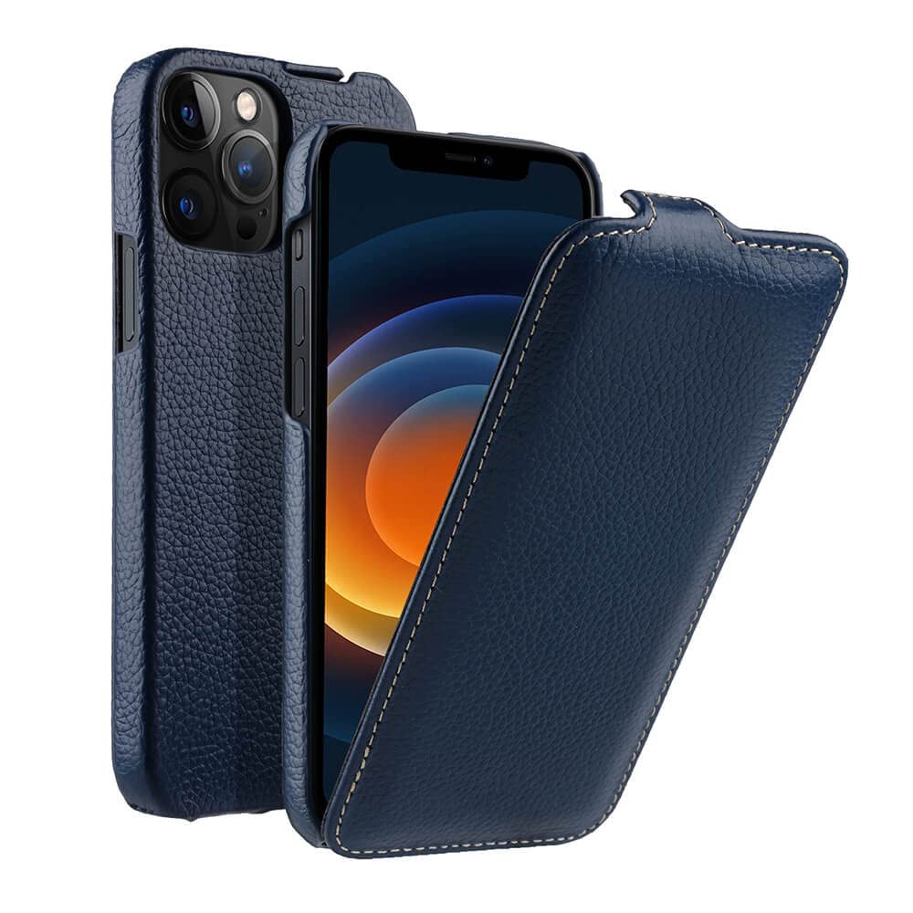 Étui en Cuir Véritable pour iPhone 12 Mini : Protection de Luxe Verticale - 6