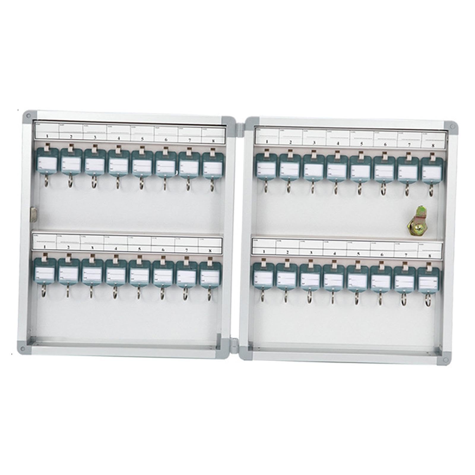 Caja de seguridad para llaves de 32 llaves, ideal para apartamentos, gas y negocios, armario Securi plateado para uso personal y profesional