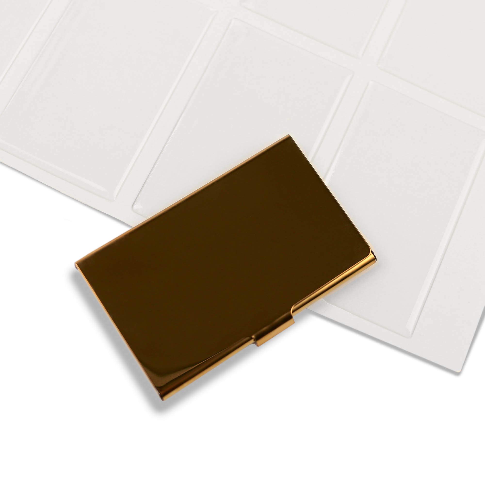 DIY Kit for 30 Custom Card Cases, Sticker Paper & Epoxy Sheets Included, Gold Cases