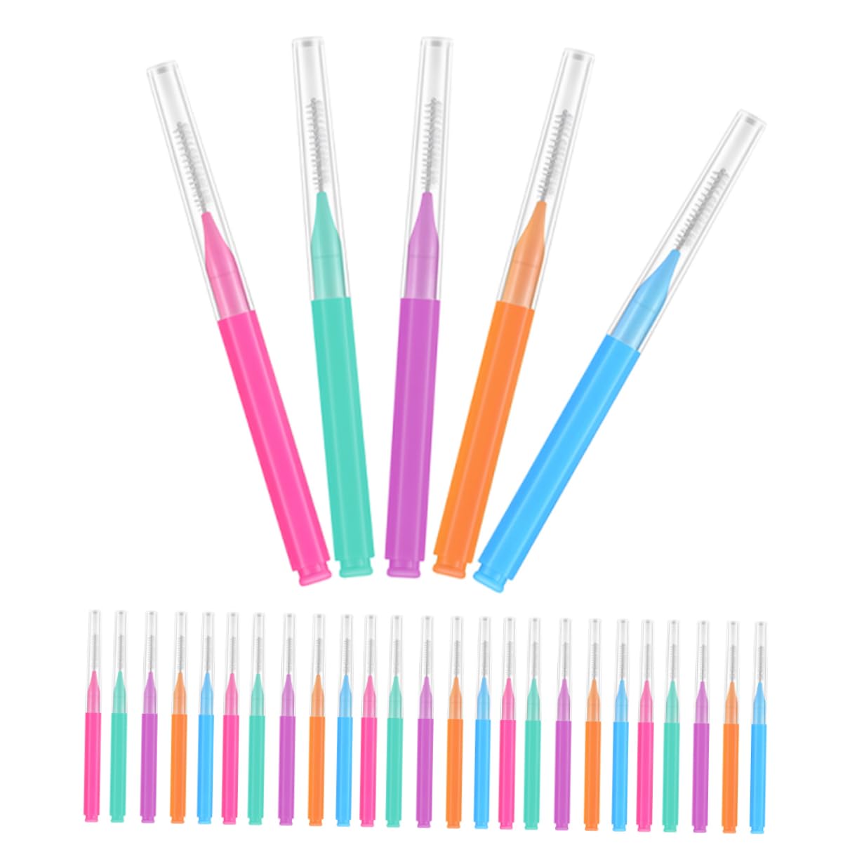 ULTECHNOVO 250piezas Cepillos Interdentales Para Limpieza Oral Diseño Compacto y Ligero Para Dientes y Brackets