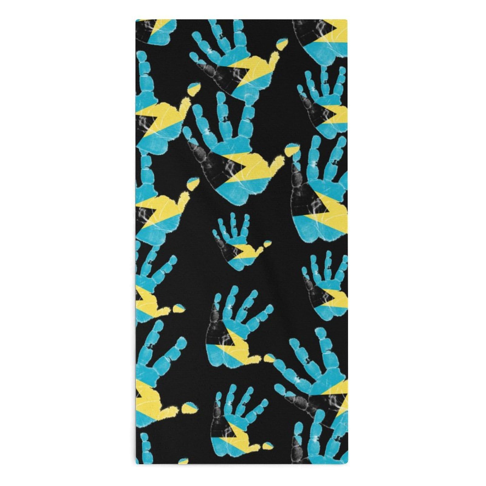 TXFBTRFSA Bahamas Flag Hand Towels for Adult Face Towel Bath Beach Swim Accessories