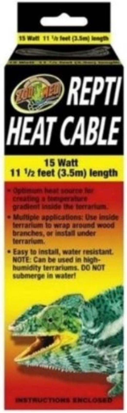 Zoo Med Reptile Heat Cable 15 Watts, 11.5Feet Amazon.ca Pet Supplies