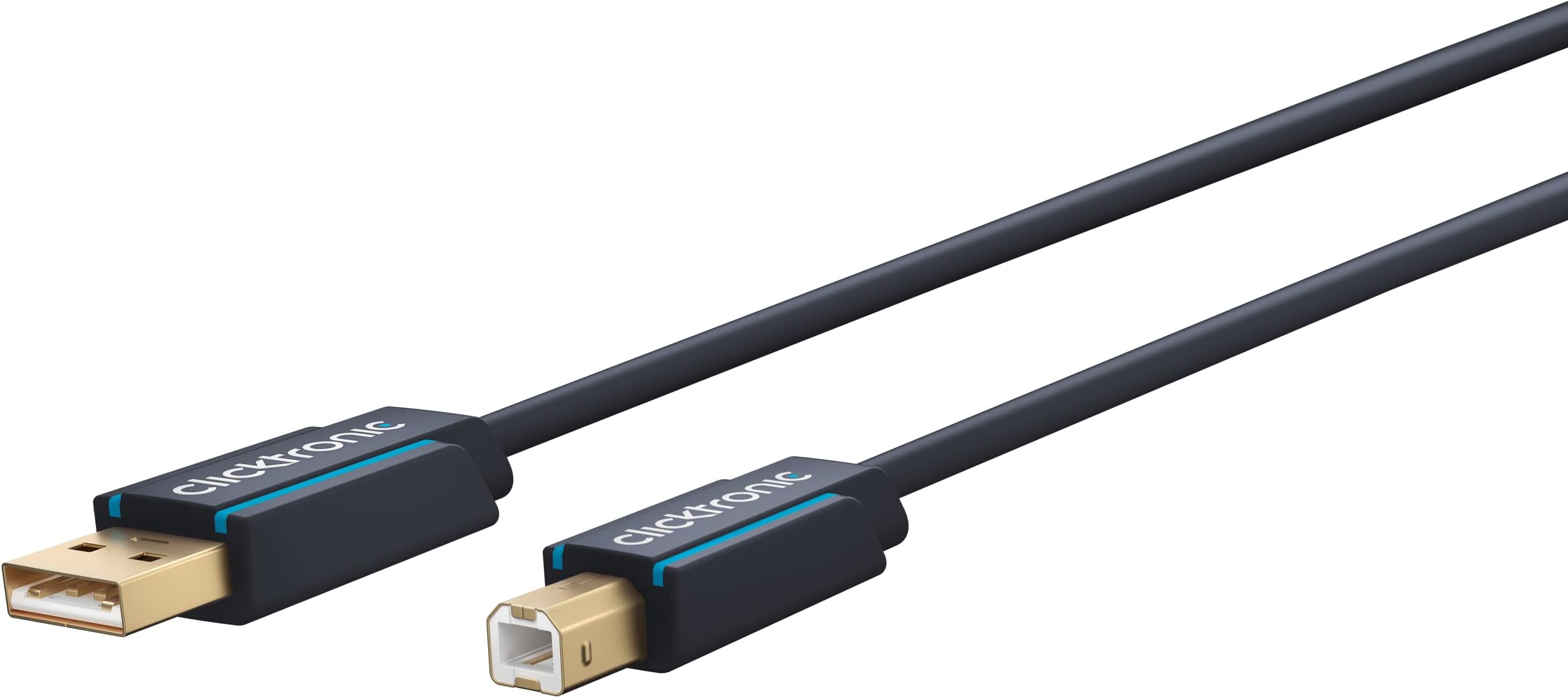 Clicktronic 70097 Casual A/B Plug USB 2.0 Cable, 3m Length