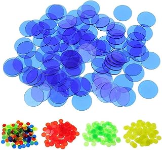 Toddmomy Bingo Chips Transparent Color Counters 120pcs Bingo Counting Chips Plastic Bingo Markers Chips for Kids Math