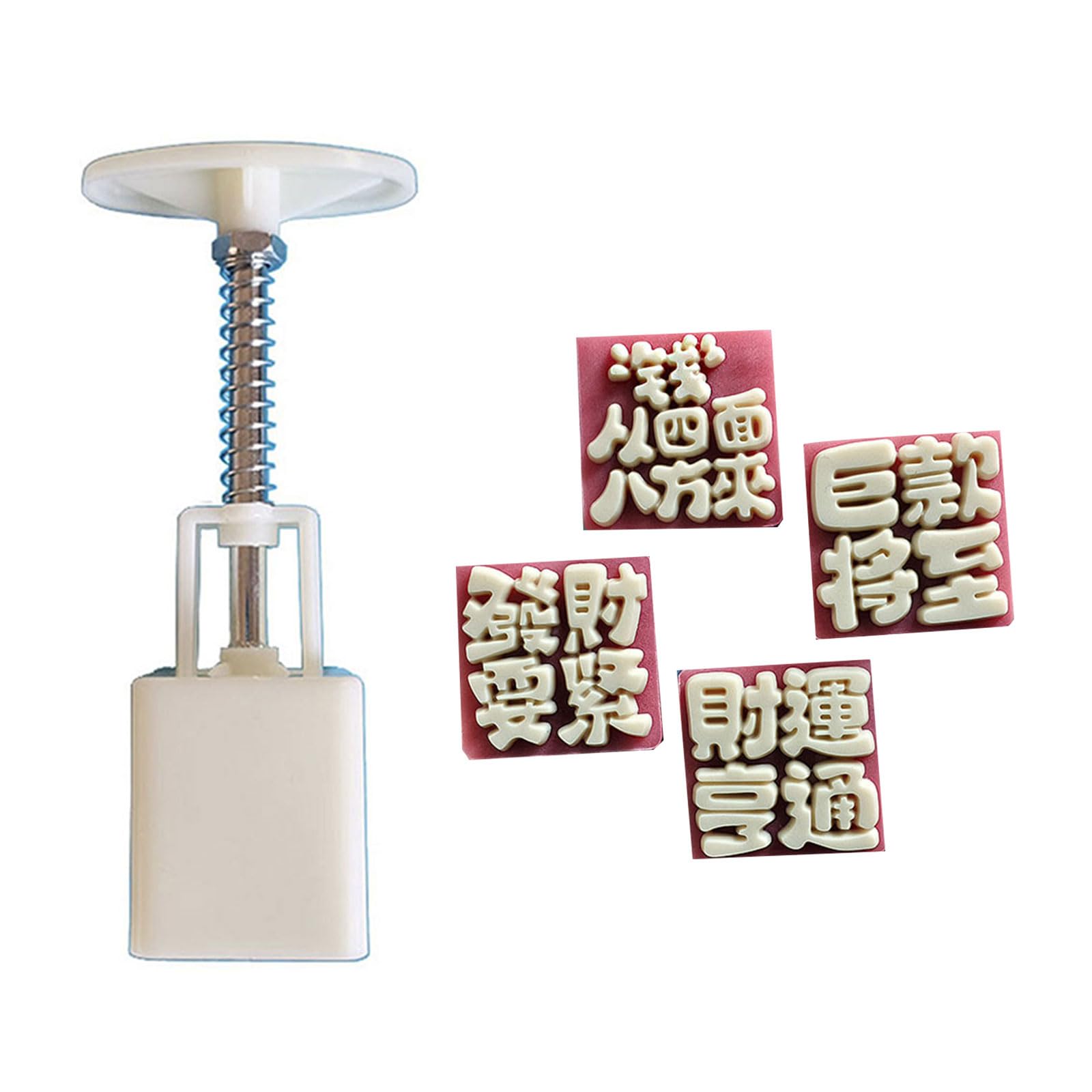 Snorvixre Cookie Stamp 3D Characters Pattern Dessert Molds Hand Pressure Dessert Maker Baking Tool for MidAutumn Festival Cookie Stamp and Cutter Press for Baking Wedding