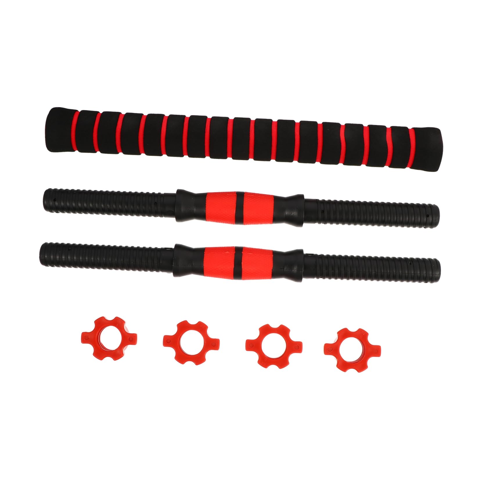 Toddmomy Djustable Dumbbell Bar Grip Set Dumbbell Connecting Rod Stainless Steel Constructi