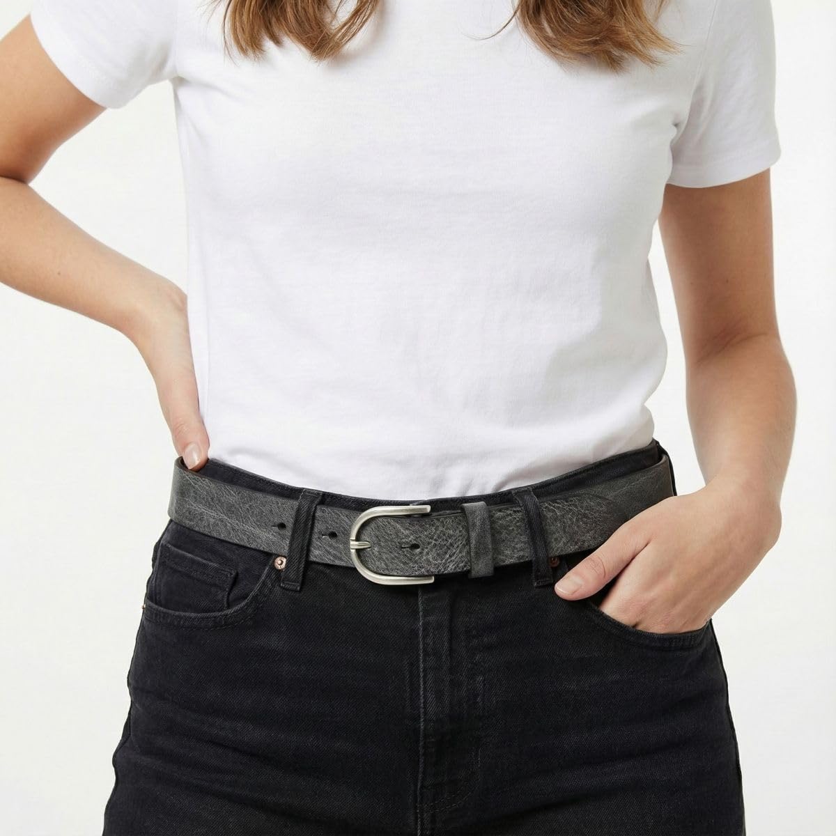 BELTINGER Damen-Gürtel aus weichem Vollrindleder Vintage-Look 3 cm | Leder-Gürtel für Damen 30mm | Schmaler Gürtel Used-Look